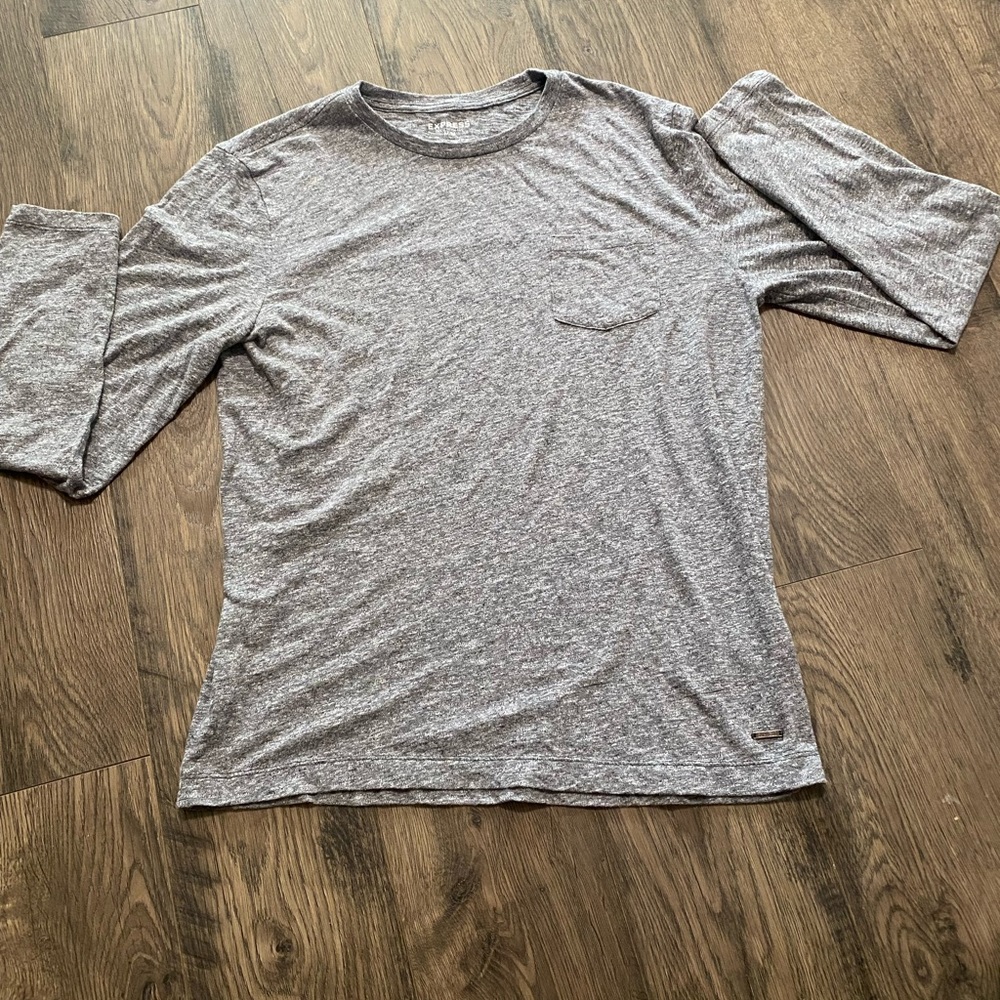 Crew neck tee | Grey | Express | long sleeves | size M